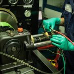 Inyector en banco de prueba
